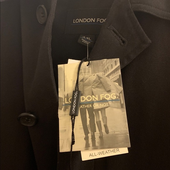 NWT LONDON FOG Men’s All Weather Trench Coat + Zip Lining - Black - Big & Tall - Picture 3 of 14